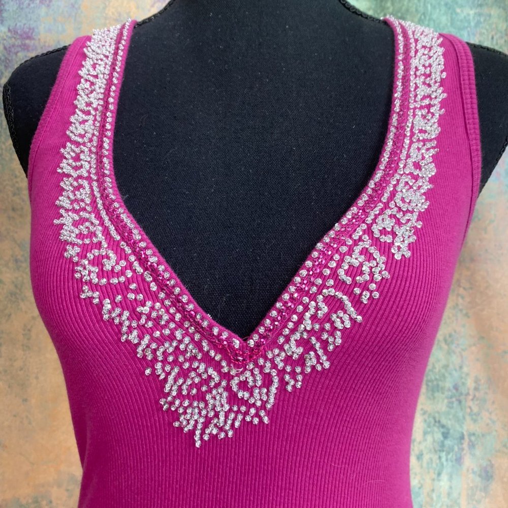 ๐ Sexy beaded deep V Neckline Top - Picture 3 of 12